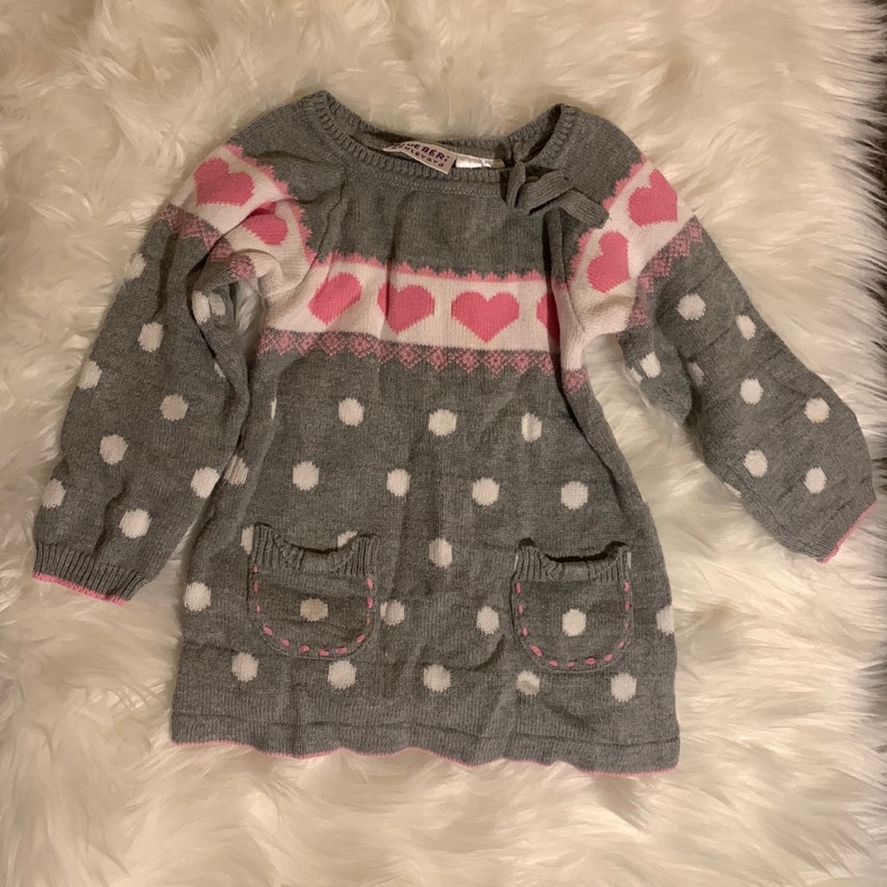 Blue Beri Boulevard. 18M. Heart, sweater dress.